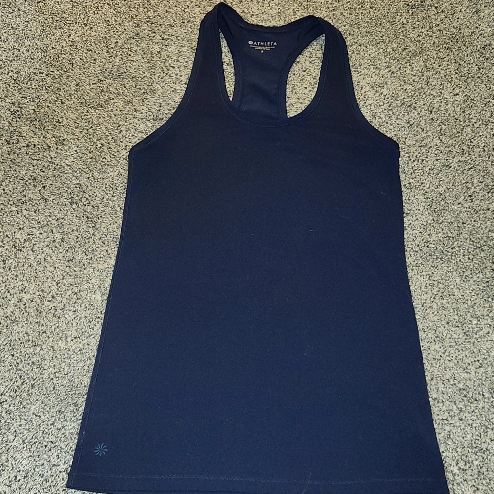 Womens Athleta navy blue racerback athletic tank SMALL